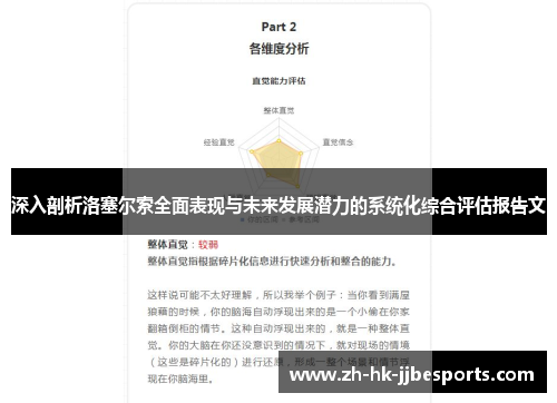 深入剖析洛塞尔索全面表现与未来发展潜力的系统化综合评估报告文